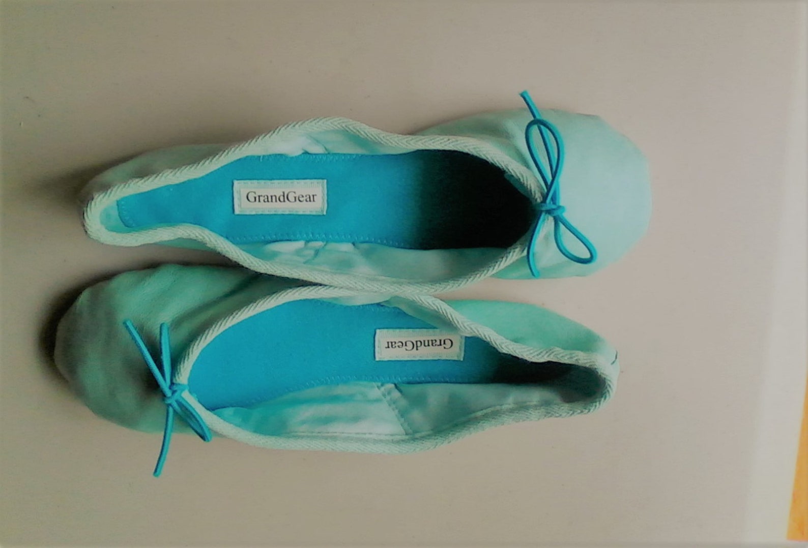 robin's egg blue leather ballet shoes - full sole (or split sole) - adult sizes