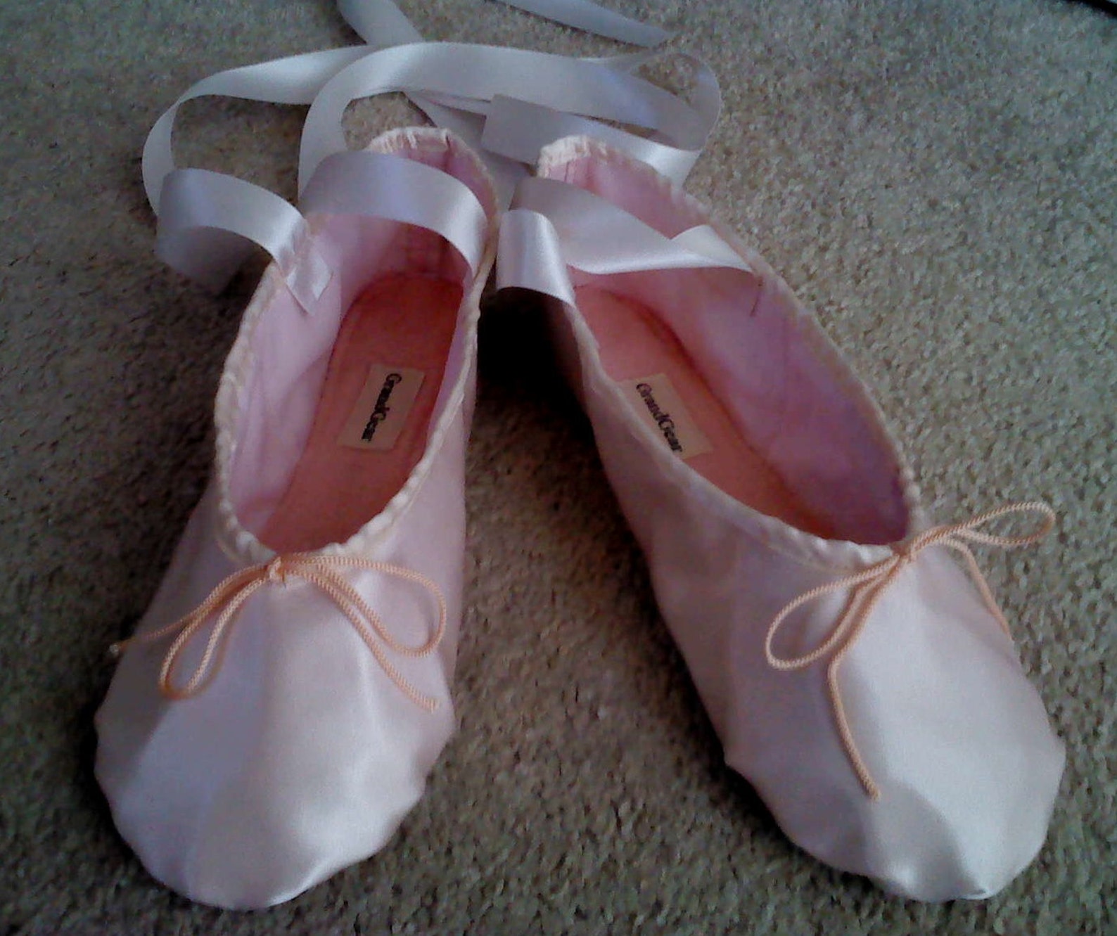 pink satin ballet shoes