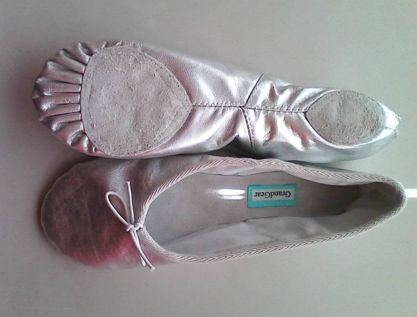 metallic ballet slippers