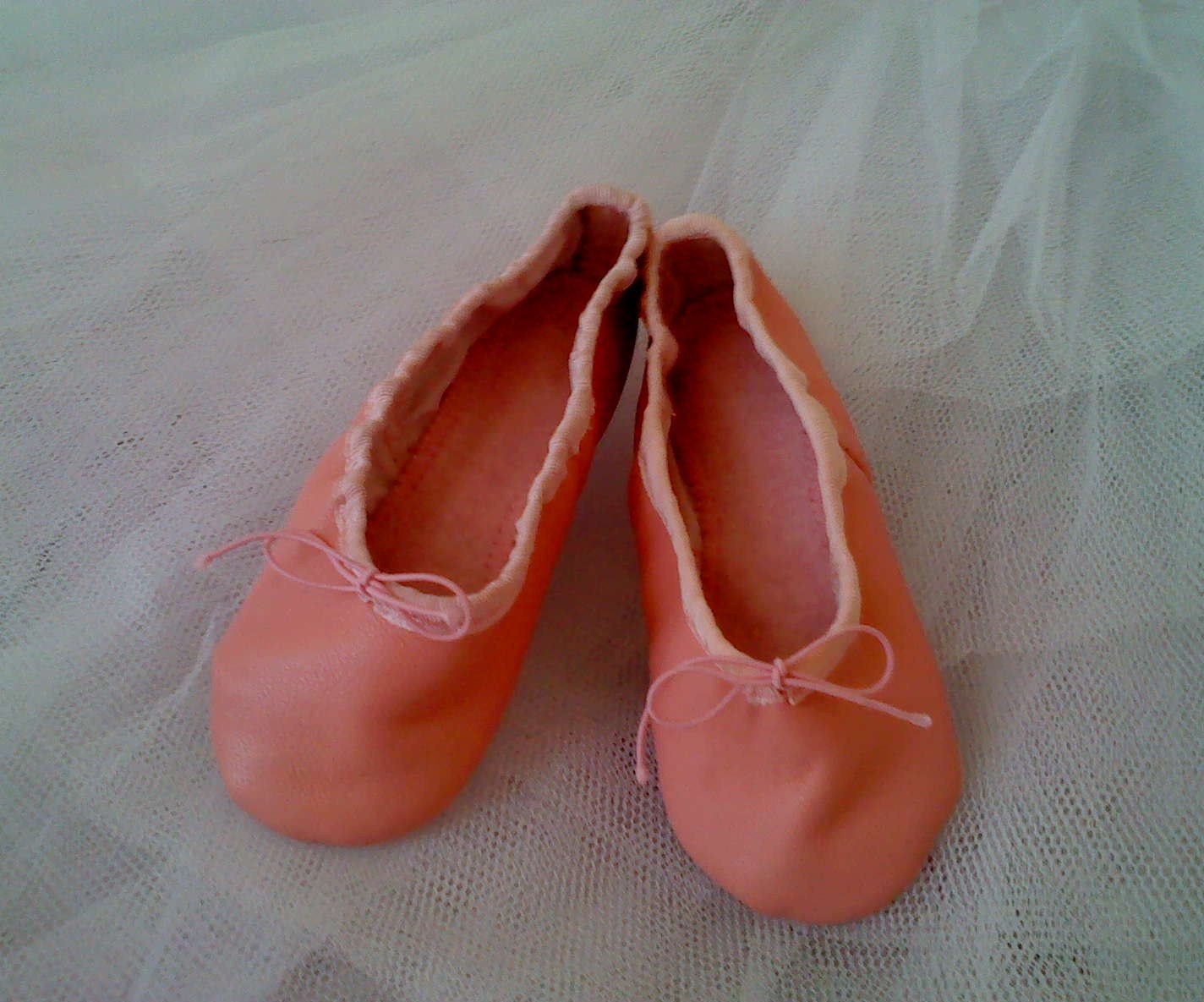 Salmon Pink Leather Ballet Shoes Full Sole Little Girls Etsy