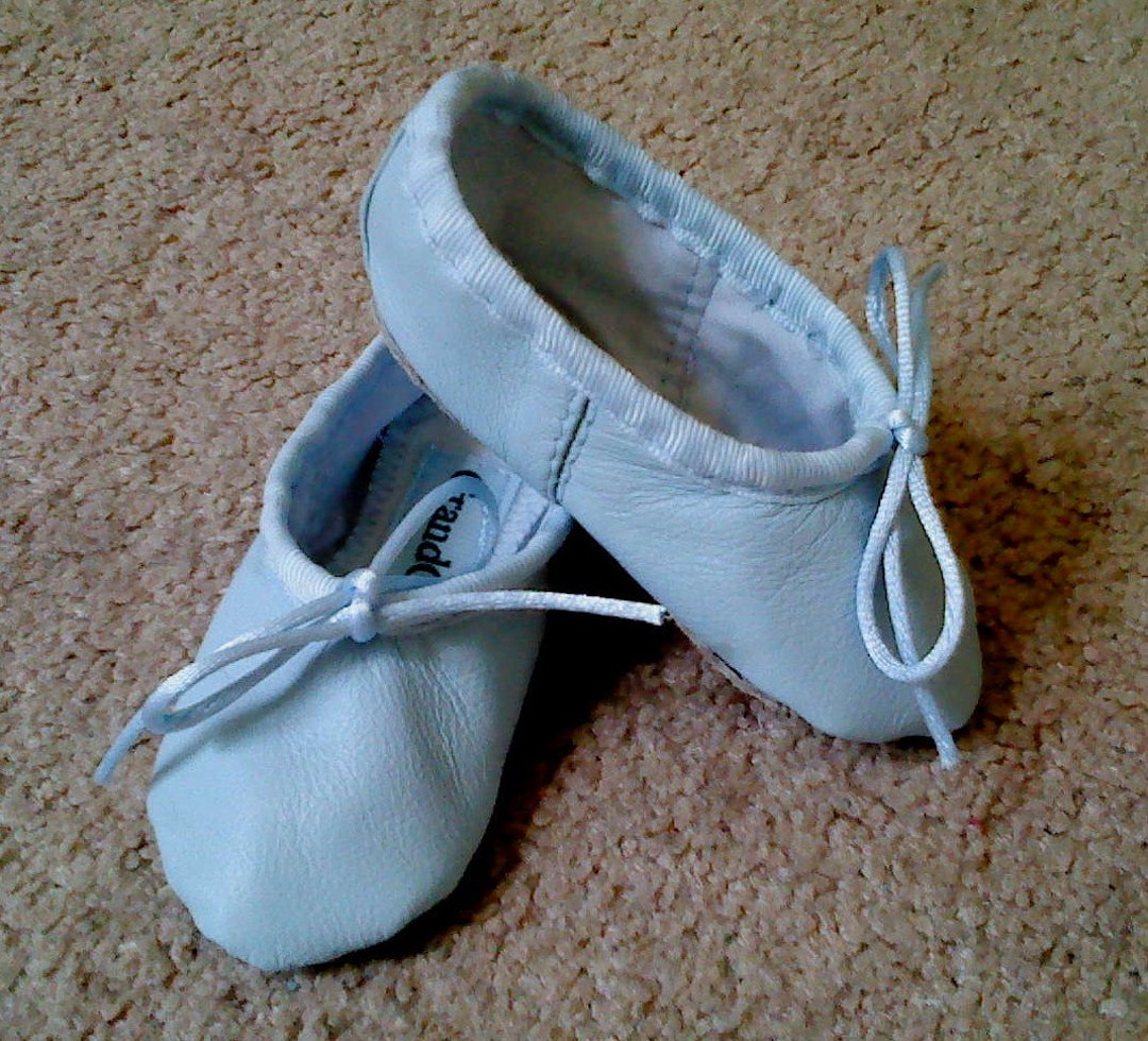 Baby Blue Lambskin Baby Ballet Slippers Size Newborn Infants - Etsy
