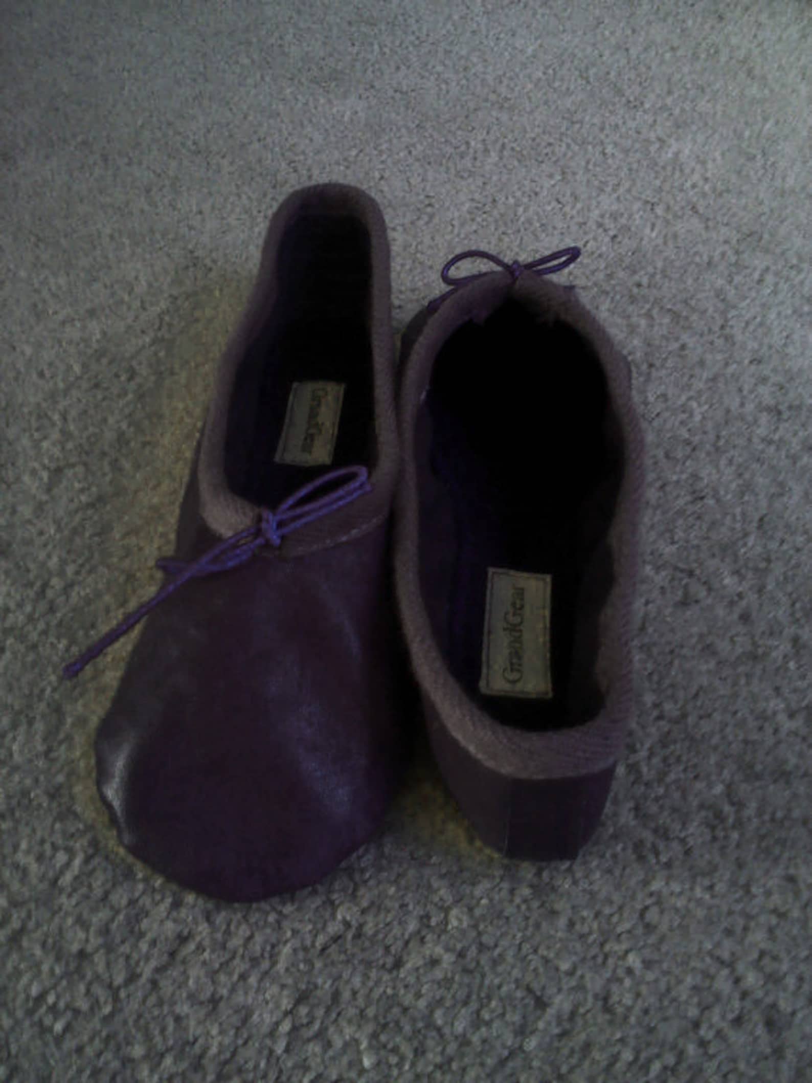 dark aubergine leather ballet shoes - full sole or split sole - adult sizes