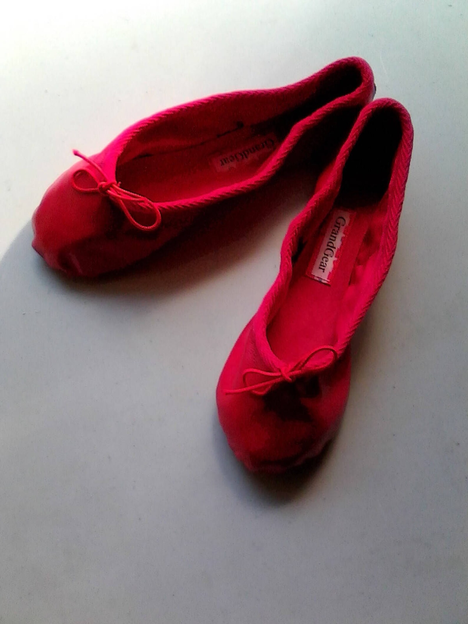 Red Leather Ballet Slippers Full Soles Little Girls Sizes Etsy