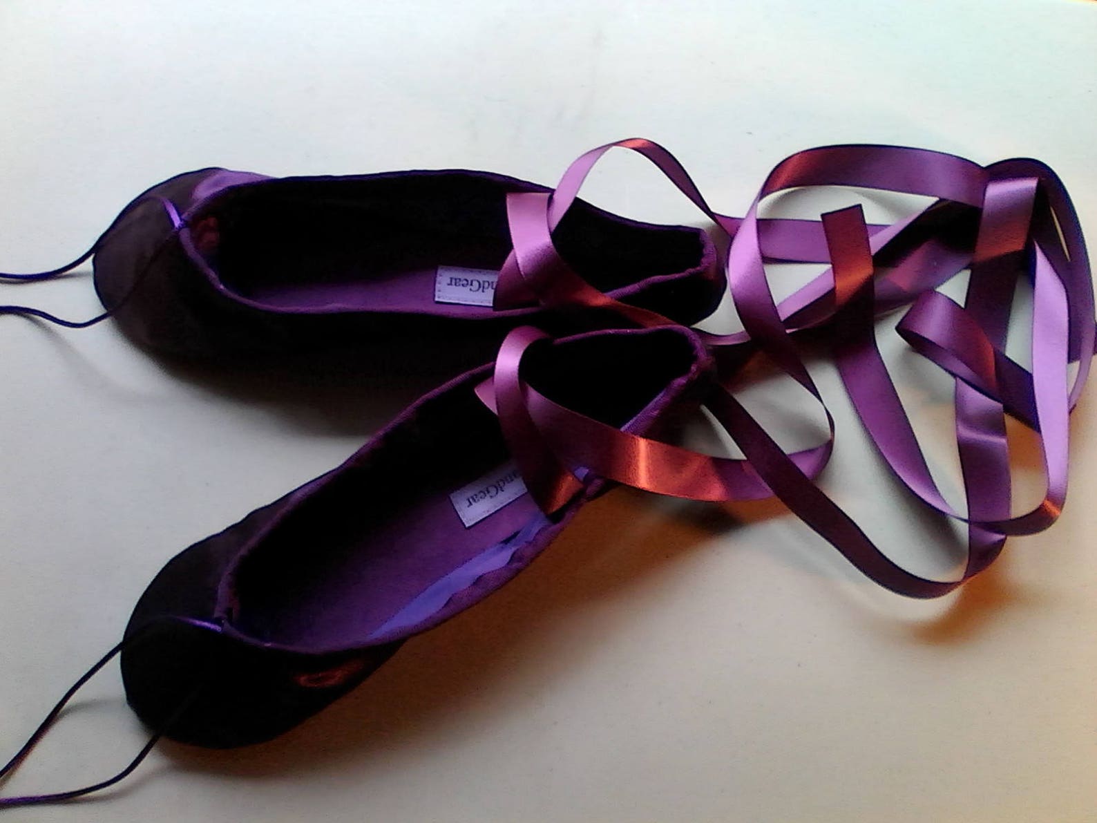 dark plum purple satin ballet shoes - split sole (or full sole) - adult sizes