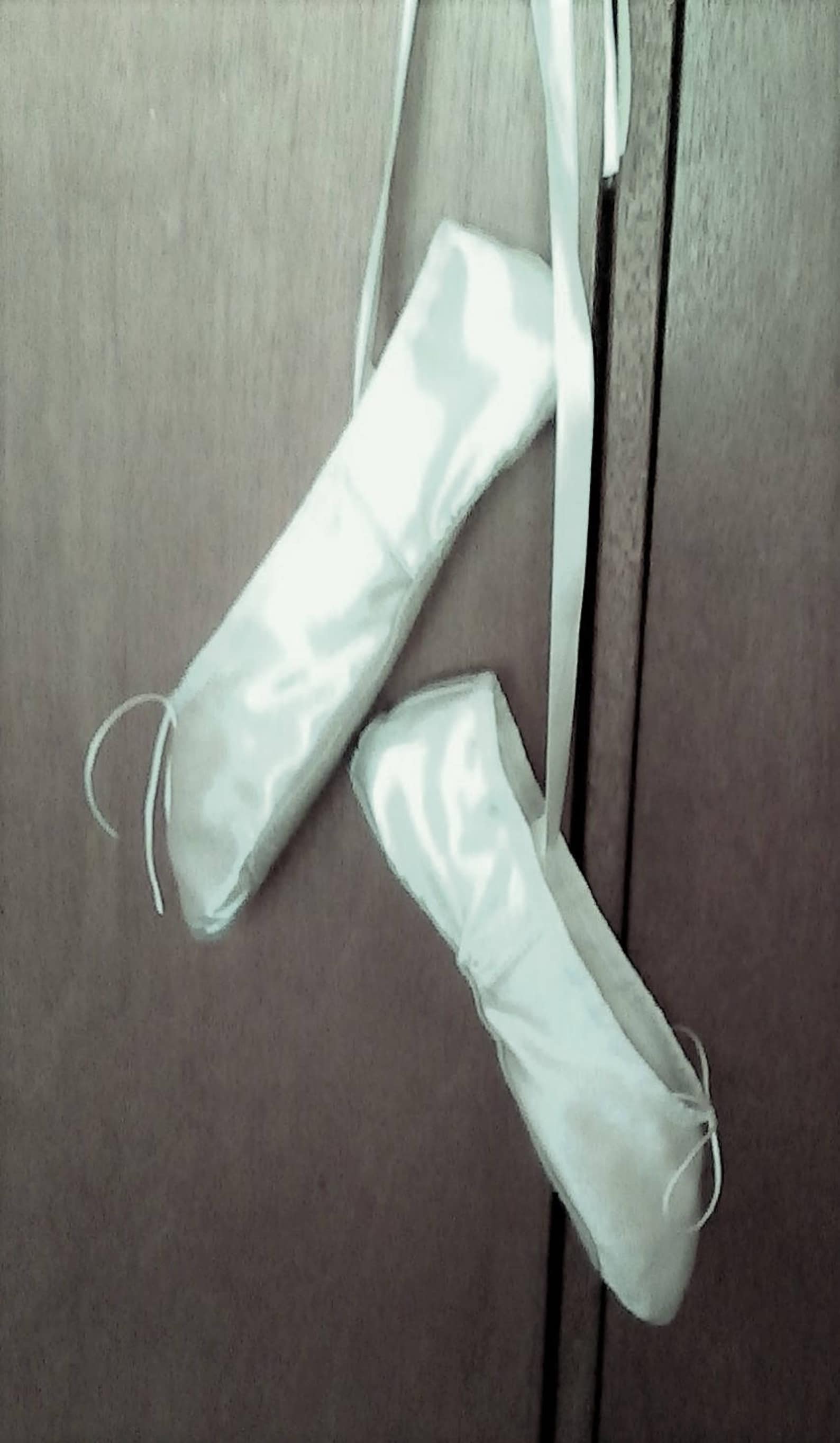 white satin ballet slippers - full soles or split soles