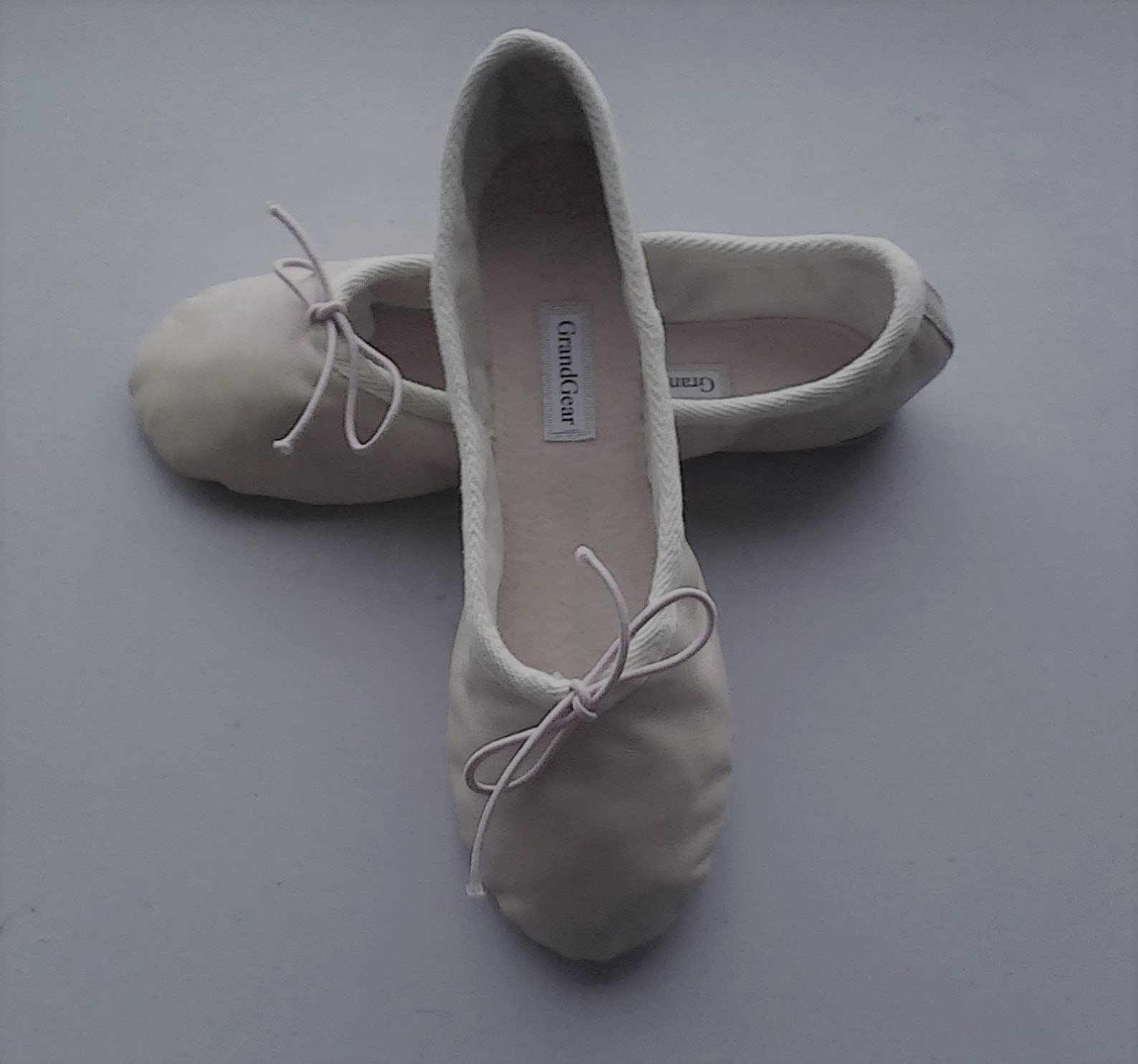 Ivory Calfskin Leather Ballet Slippers / Ballet Shoes Full - Etsy UK