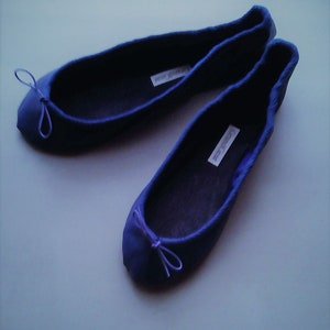CL Denium Ballet Shoes Blue Nappa Lambskin 299718