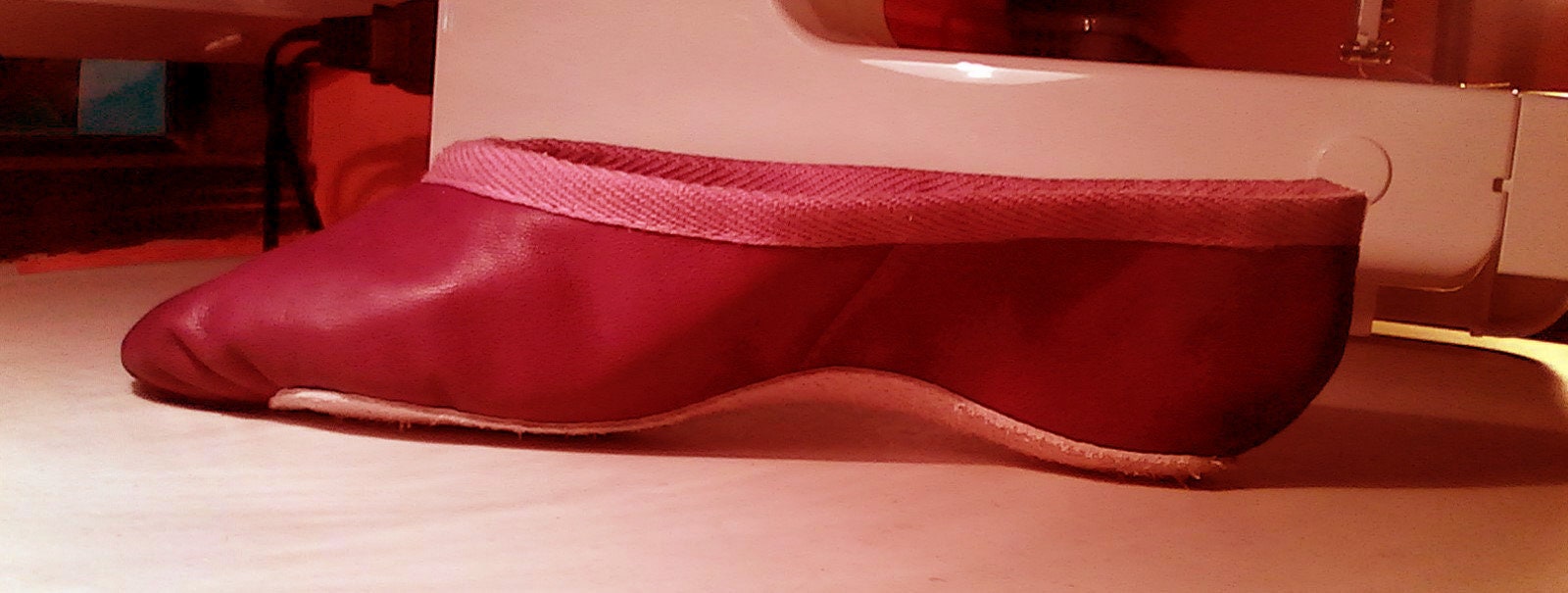 Deep Cherry rosso in pelle balletto scarpe-suola completa-adulti taglie Scarpe Calzature donna Scarpe senza lacci Scarpette da ballo e ballerine 