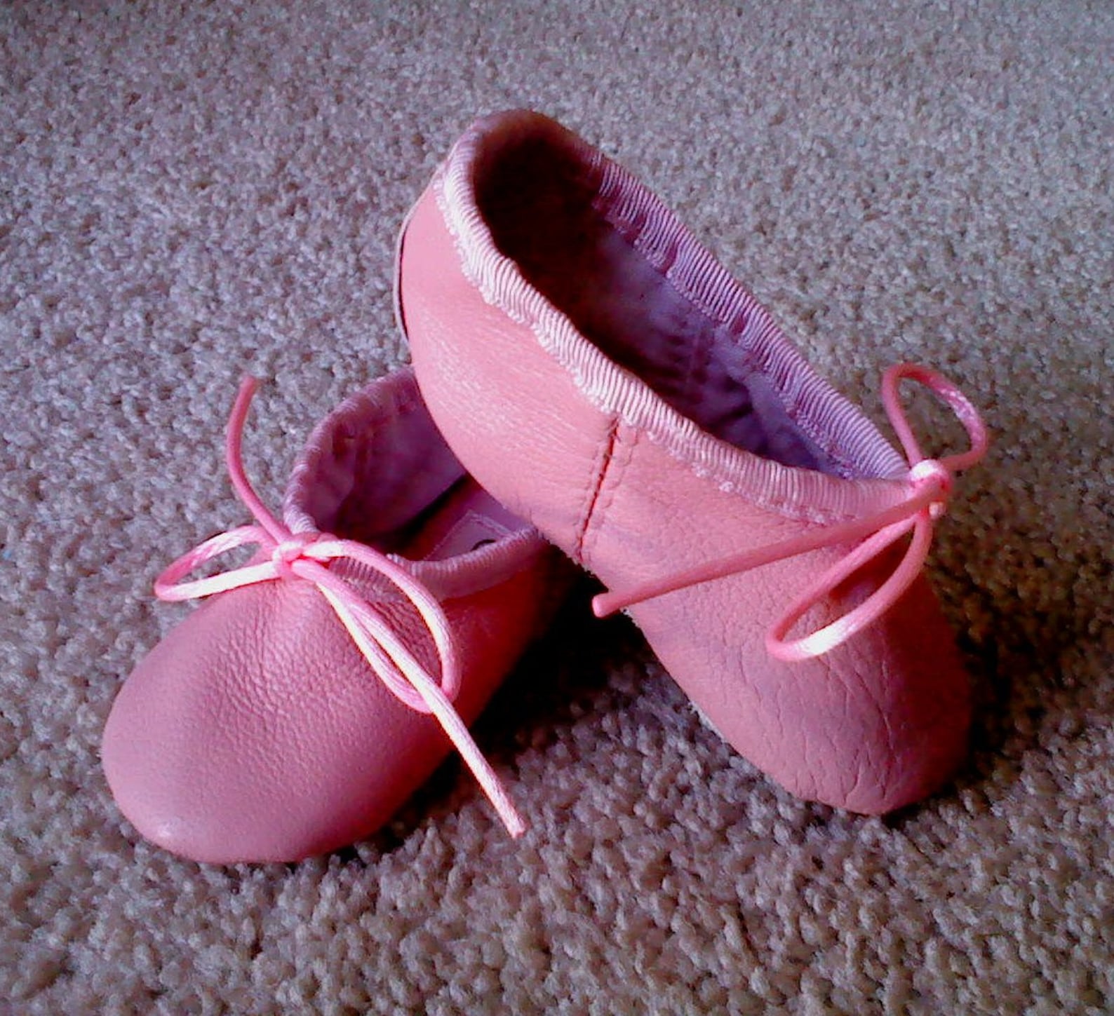 lambskin baby ballet slippers - size newborn infants