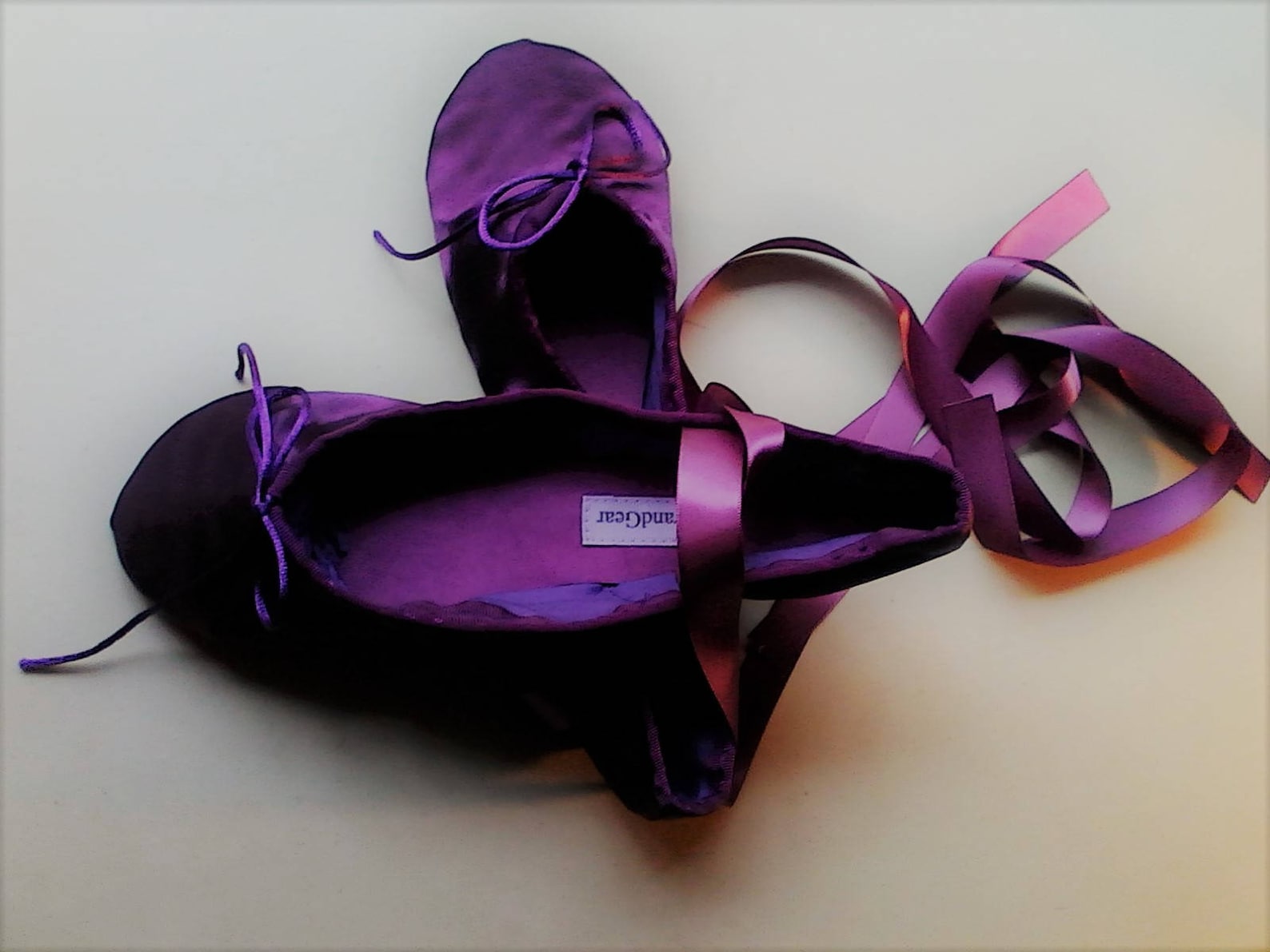 dark plum purple satin ballet shoes - split sole (or full sole) - adult sizes