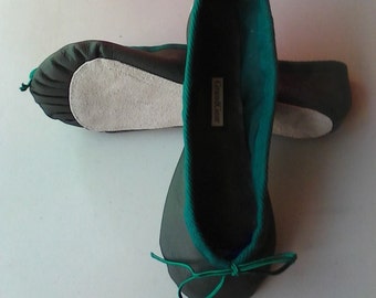 Low-Cut Leather Ballet Shoes -  Adult sizes & choice of colors