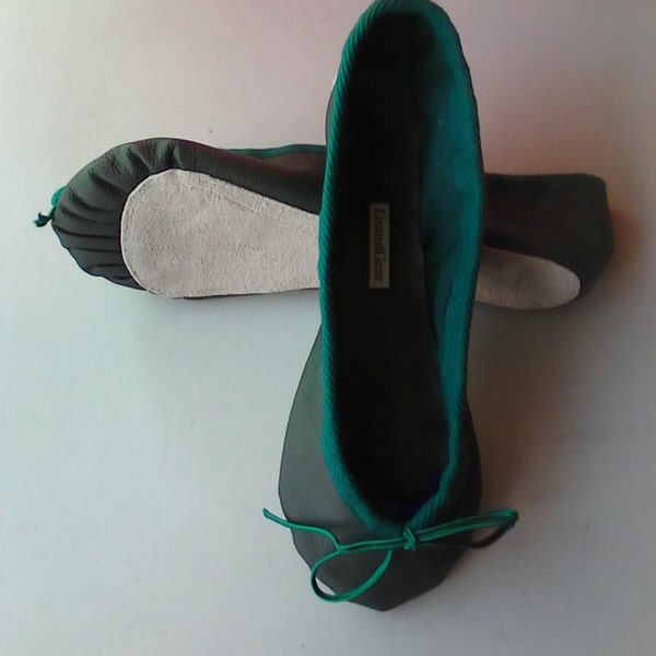 Low-Cut Leather Ballet Shoes -  Adult sizes & choice of colors