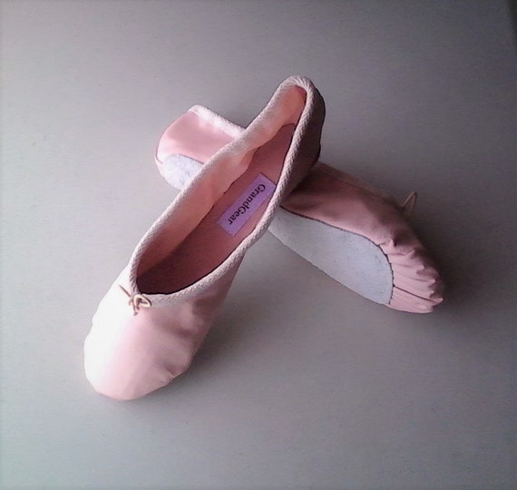 Zapatos De Ballet Rosa Cuero Negro Blanco Suela Completa 