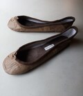 Caramel Brown Leather Ballet Slippers: Low Cut Adult Dance Shoes