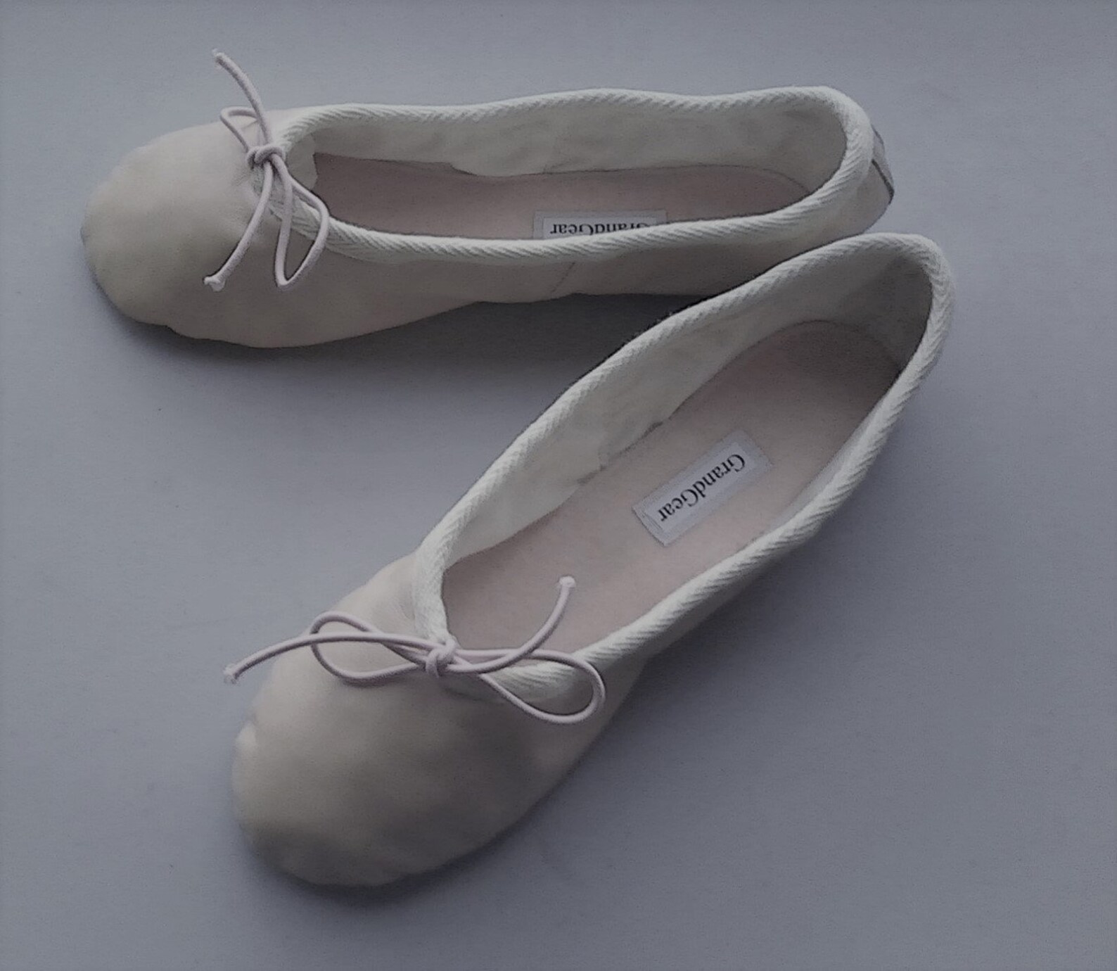 Ivory Calfskin Leather Ballet Slippers / Ballet Shoes Full Etsy UK