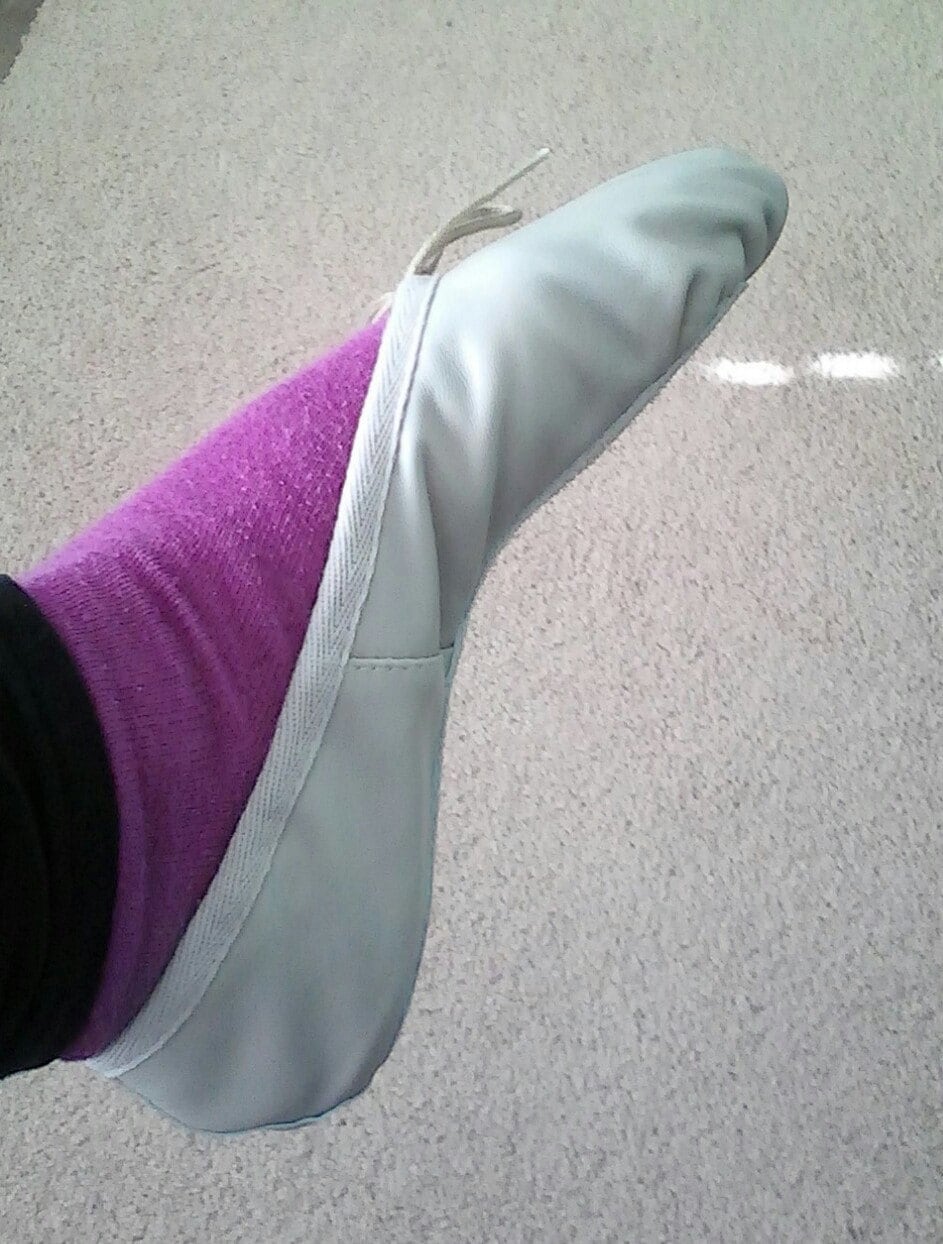 grey ballet slippers