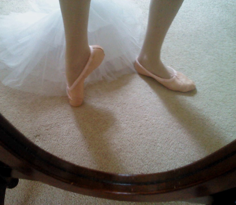 Nude Pink Leather Ballet Slippers Adult Ballet Shoes Full Etsy