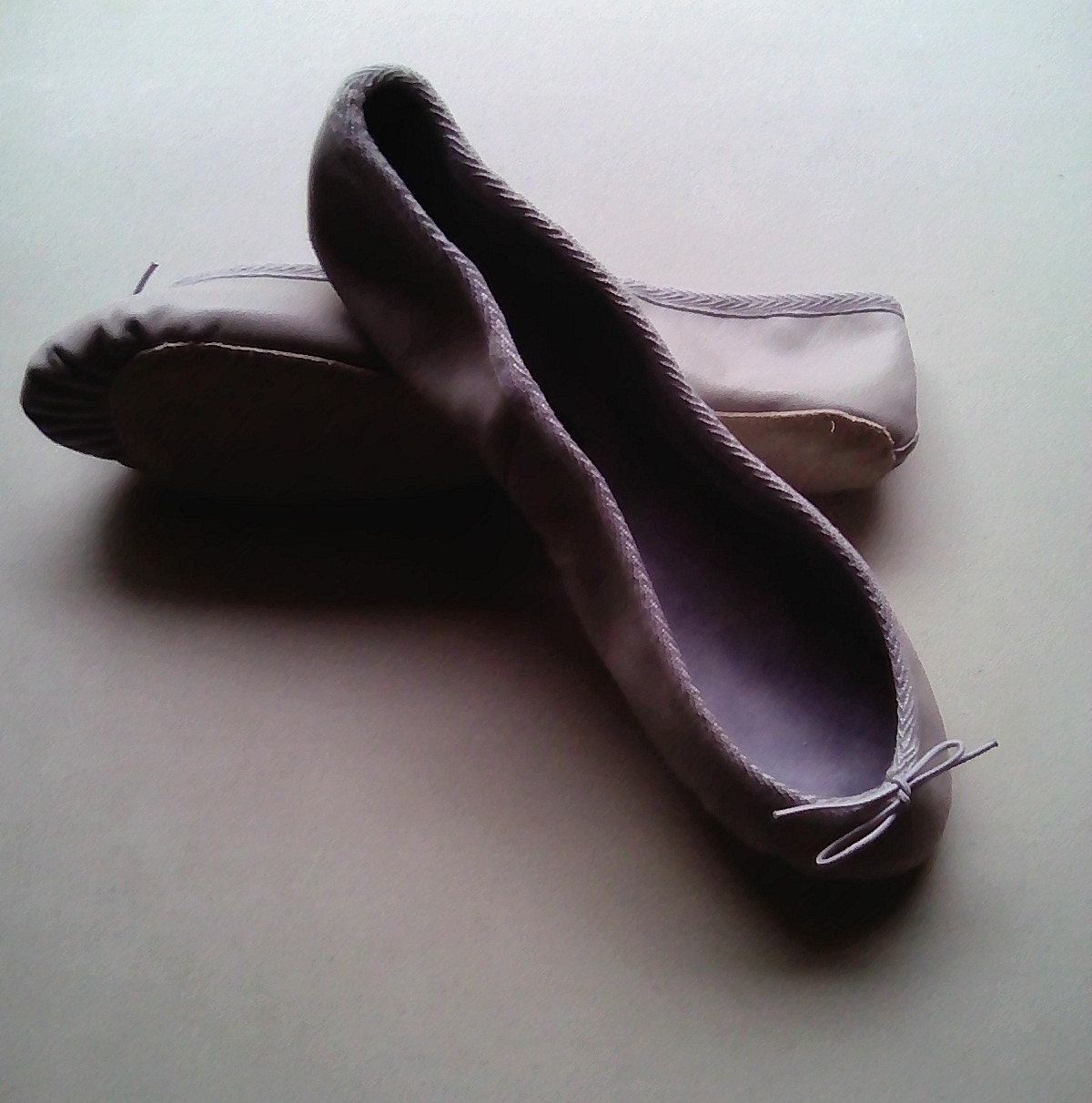 Buy Extreme Low cut Pale Grey Leather Ballet Shoes Adult Sizes