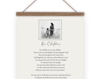 On Children poem, On Children Kahlil Gibran poem, Baby shower gift,  nursery wall art, mother's day gift, mom to be gift, baby shower gifts