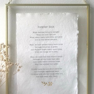 Cadeau d'anniversaire de mariage en coton pour elle, impression de poème personnalisée, cadeau d'anniversaire en papier encadré, cadeau de 2e anniversaire, impression de poème d'anniversaire, poème d'amour