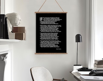 IF Print – Wall Hanging or Fine Art Print | Rudyard Kipling Poem | Gift for Men, Graduation Gift, Husband Gift
