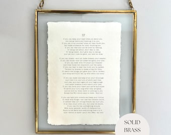 IF poem print – IF poster by Rudyard Kipling, framed typography artwork