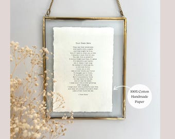 Custom poem print, old typewriter font, custom poem, framed poem, custom text print, custom wall art, customisable poem print, framed poem
