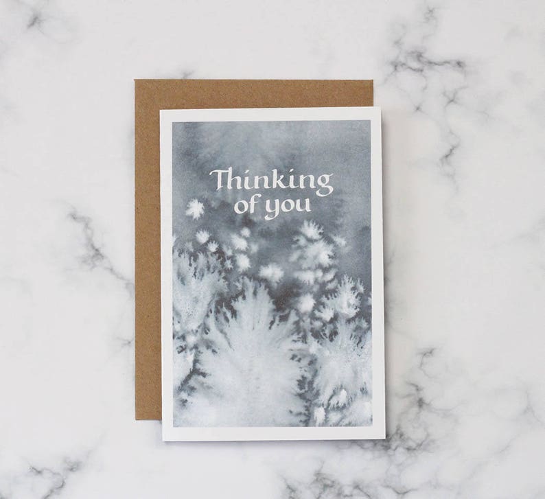 Friendship card Calligraphy card Funeral card Watercolour card Bereavement card Sympathy card Thinking of you card Condolence card