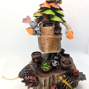 Pinecone Forest Gnome Figurine: Rescued Critters Display