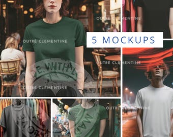 Urban T-Shirt Mockups | Street Style Apparel, 5 JPG Mockups