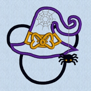 Miss Mouse HeadWhitch Embroidery Applique Design Instant Download Digital File