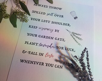 Owens Women Rules for Practical Magic 8 x 10 digitale download