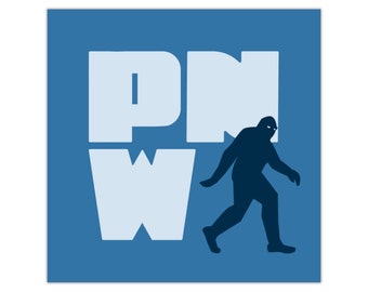 PNW Bigfoot Vinyl Sticker