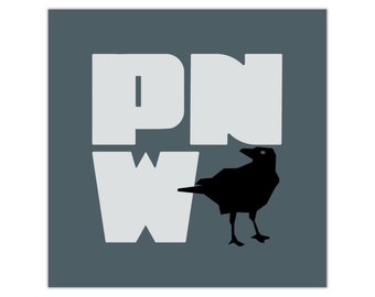 PNW Raven Vinyl Sticker