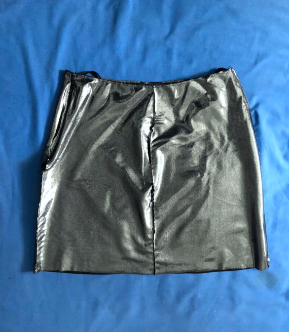 Moschino metallic silver mini skirt