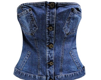 DOLCE & GABBANA denim sleeveless top