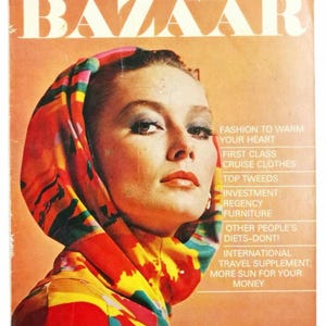 1969 Harper&#39;s Bazaar Magazine British Edition Cover by Colin Glascoe