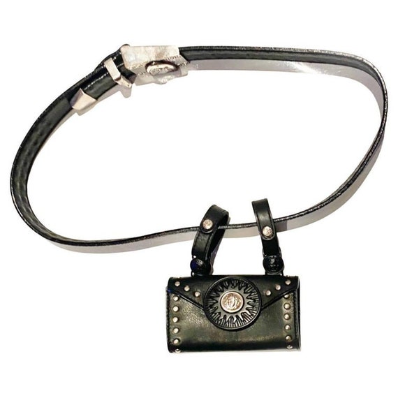 Medusa stud leather belt bag hotsell