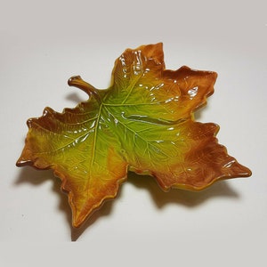 1980s Christian Dior Leaf Shaped Ceramic Bowl