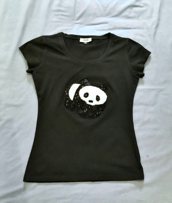 Moschino Sequin Panda T-shirt | Etsy
