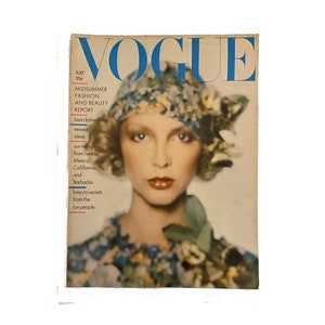 1974 VOGUE Magazine -  Cover by David Bailey- &quot;Impression of a Mid-summer Evening&quot;