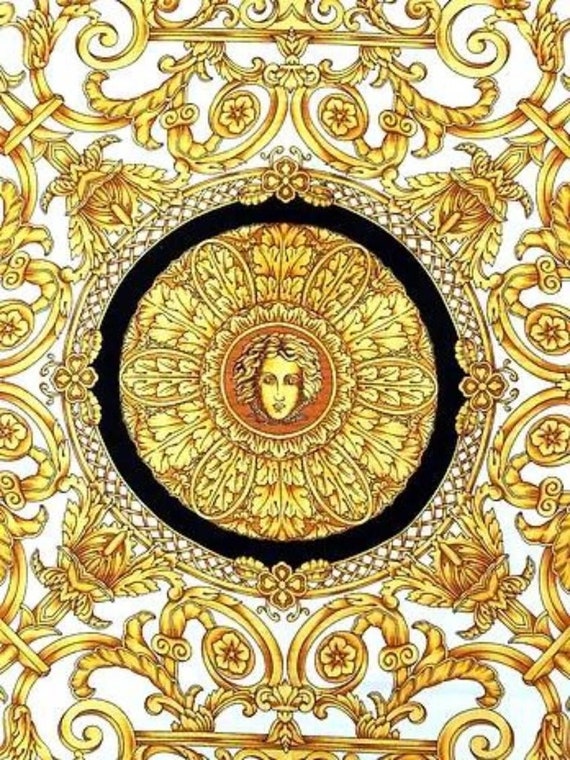 Foulard en soie Gianni Versace emblématique des années 1990 Medusa Barocco  - Etsy Canada