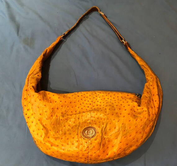 Gucci ostrich bag