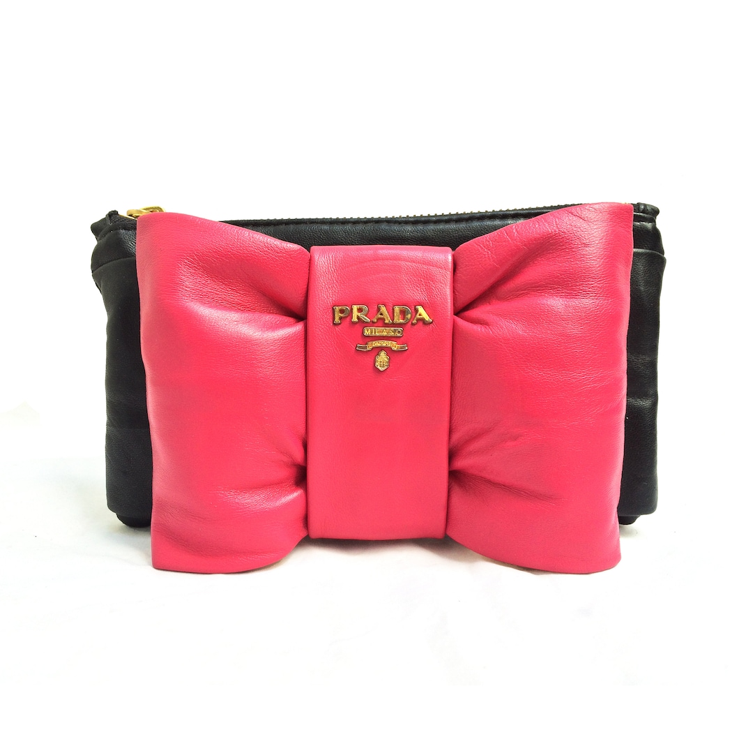Prada Leather Clutch Handbags | Mercari