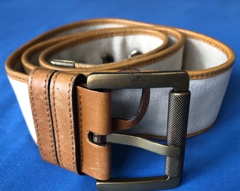 Cinturón de cuero de cordón Gucci de los años 90