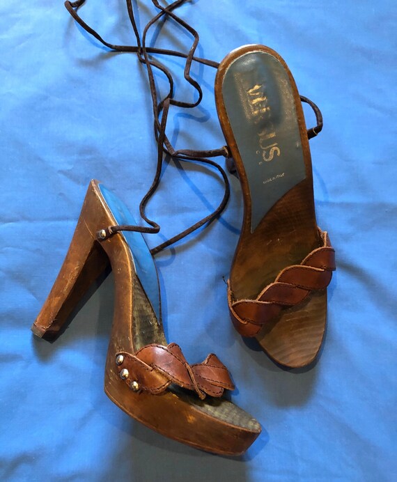 Versace Versus wooden clogs