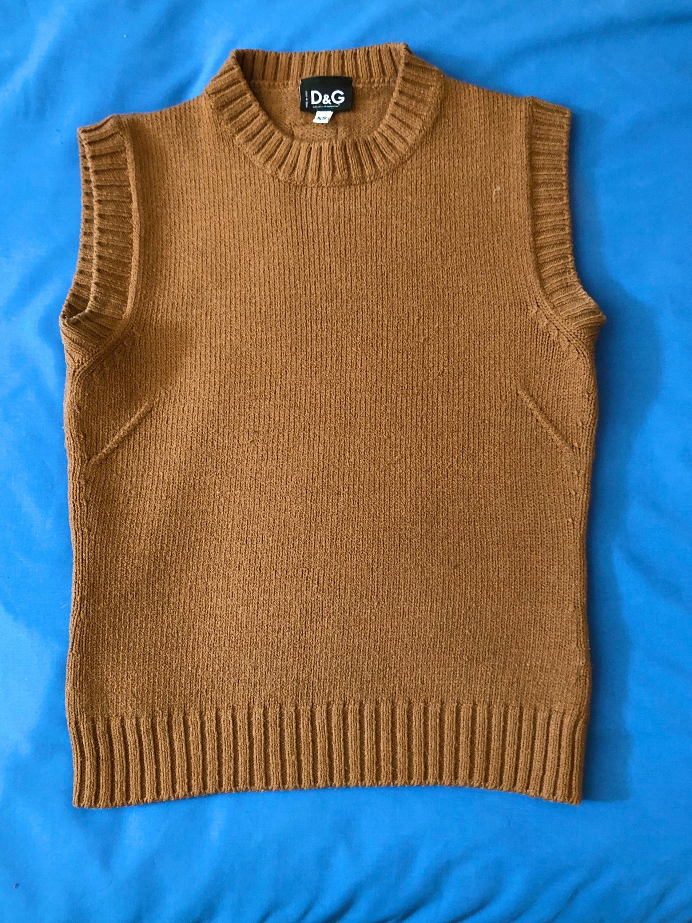 early 90s dolce&gabbana velour gilet 1990s Dolce Gabbana Knitted 