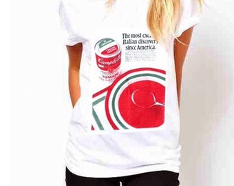 Dolce Gabbana Campbells tomato soup print t shirt top tee