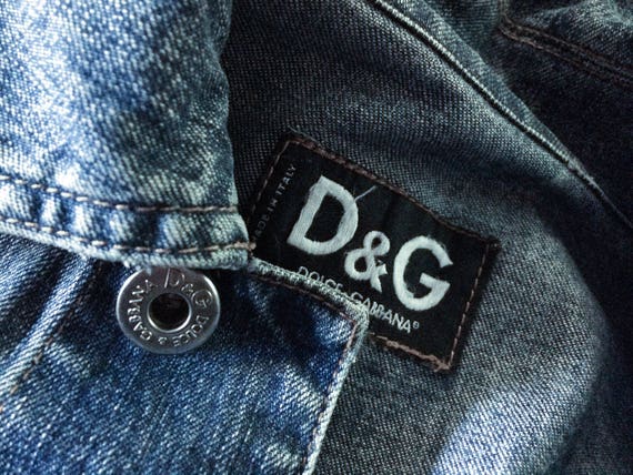 Buy 1990s DOLCE & GABBANA Denim Jacket With Original Pins Online