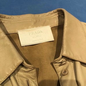 Prada leather shirt jacket image 7